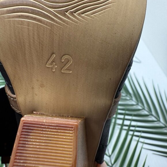 Miz Mooz Women's Kipling Leather Wedge Sandal Size EU 42 / US 10.5 -  11 - Picture 9 of 11